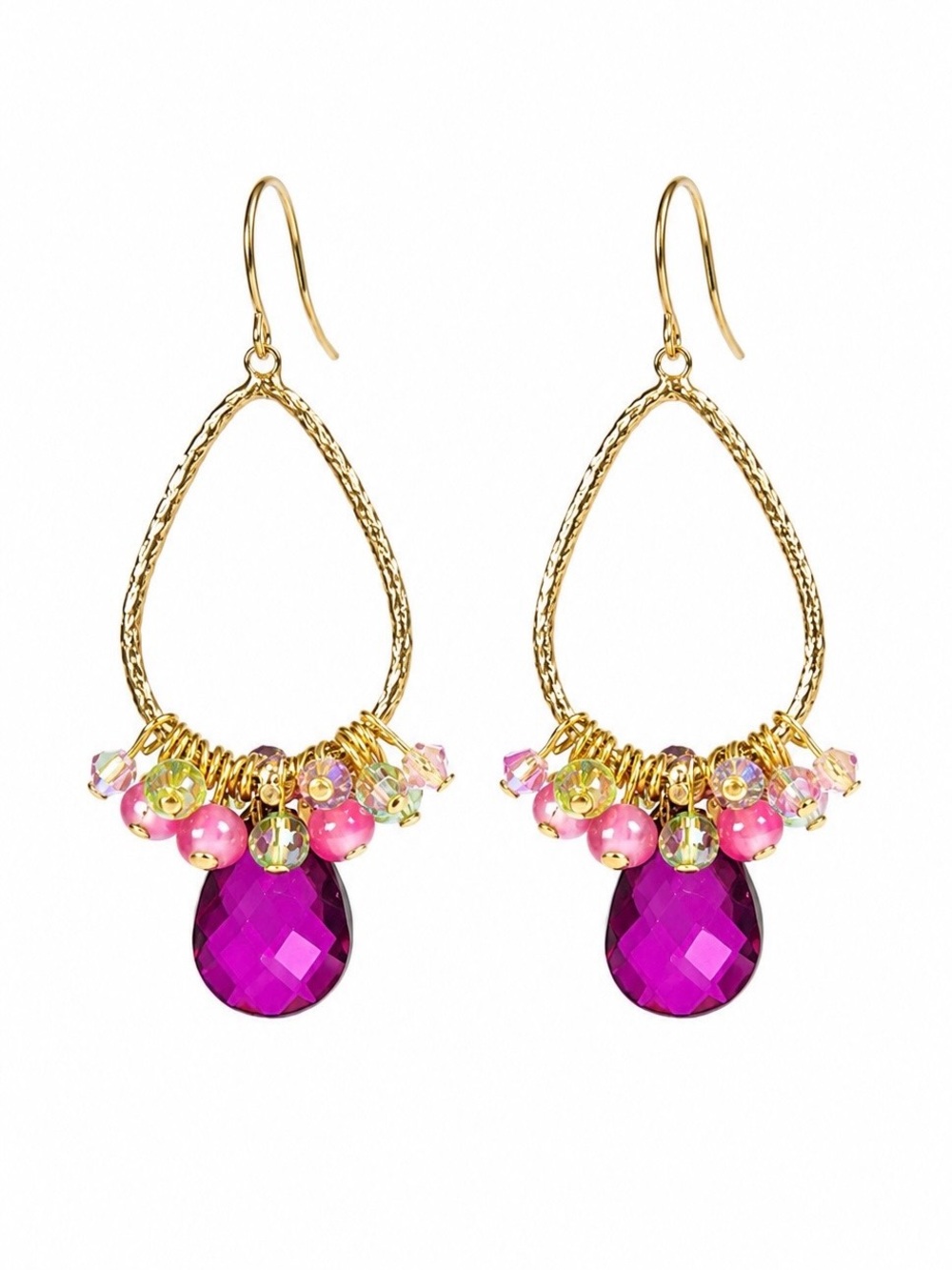 Two-tone Golden Purple Teardrops💜✨